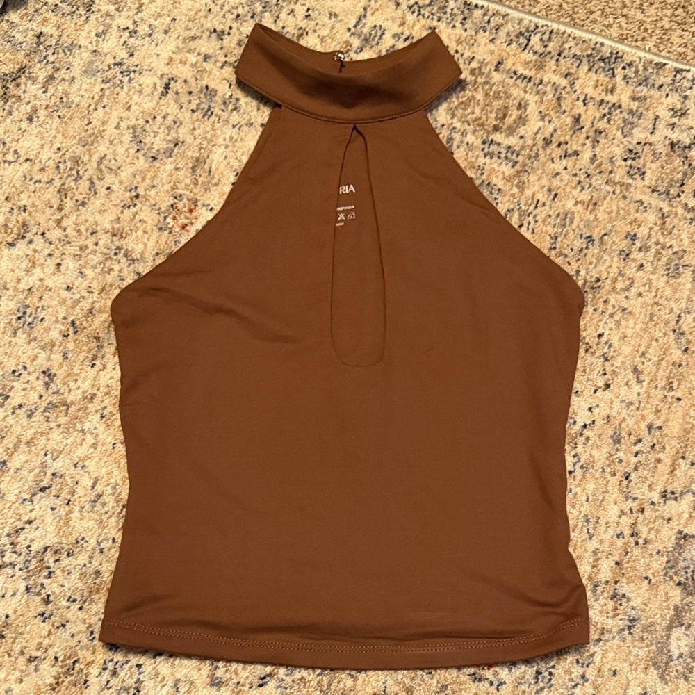 Brown Halter Neck Top